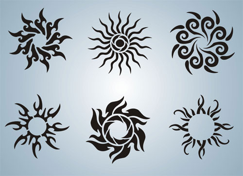 Tattoo : Sun Stencils (Tattoo01) Tattoo : Sun Stencils (Tattoo01)