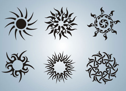 Tattoo : Sun Stencils (Tattoo02)
