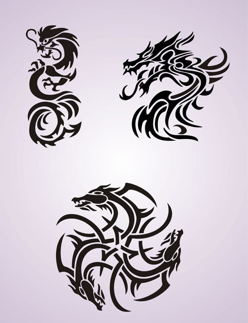 Dragon Tattoo Stencil Designs