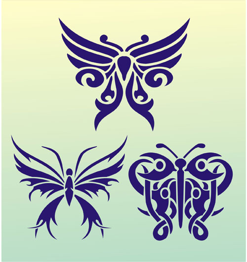 Butterfly Tattoo Stencil Design from Stencil Kingdom