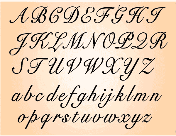 Lettering Stencils : Script Font