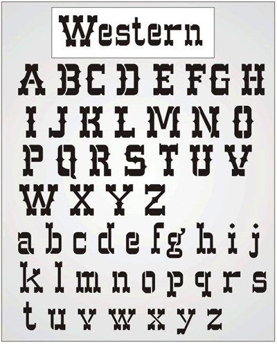 Lettering Stencils Western