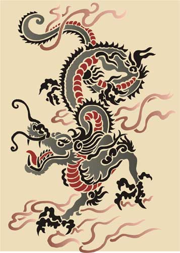 Chinese Dragon Oriental Stencil Designs from Stencil Kingdom