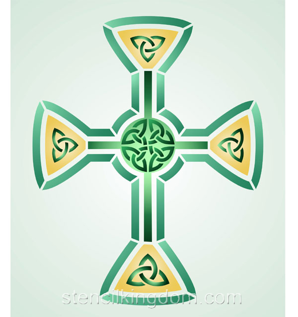 Celtic Cross Design (two layers) Stencil Designs from Stencil Kingdom