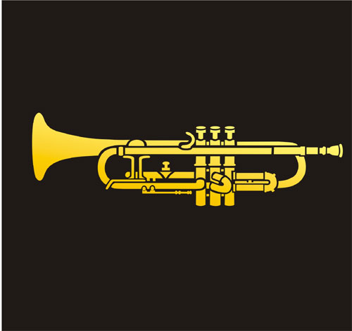 Trumpet Music Stencil Design from Stencil Kingdom